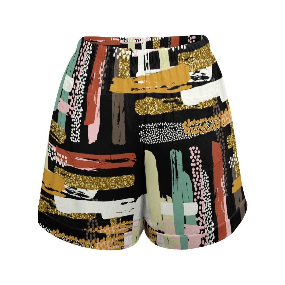 NDO Designs HP High Waist Loose Elastic Waist Shorts