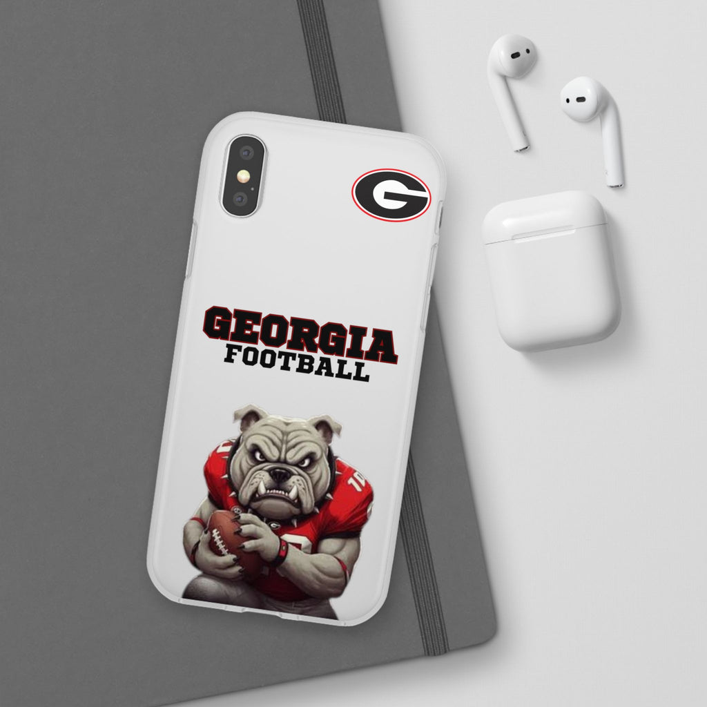 Bulldog Flexi Case for Georgia Fans, Sports Phone Cover, Football Gift, Personalized Phone Case, Pet Lovers Accessory