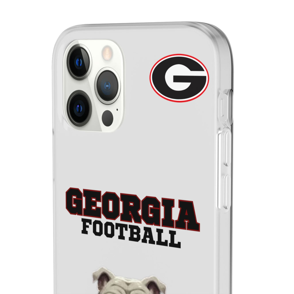 Bulldog Flexi Case for Georgia Fans, Sports Phone Cover, Football Gift, Personalized Phone Case, Pet Lovers Accessory
