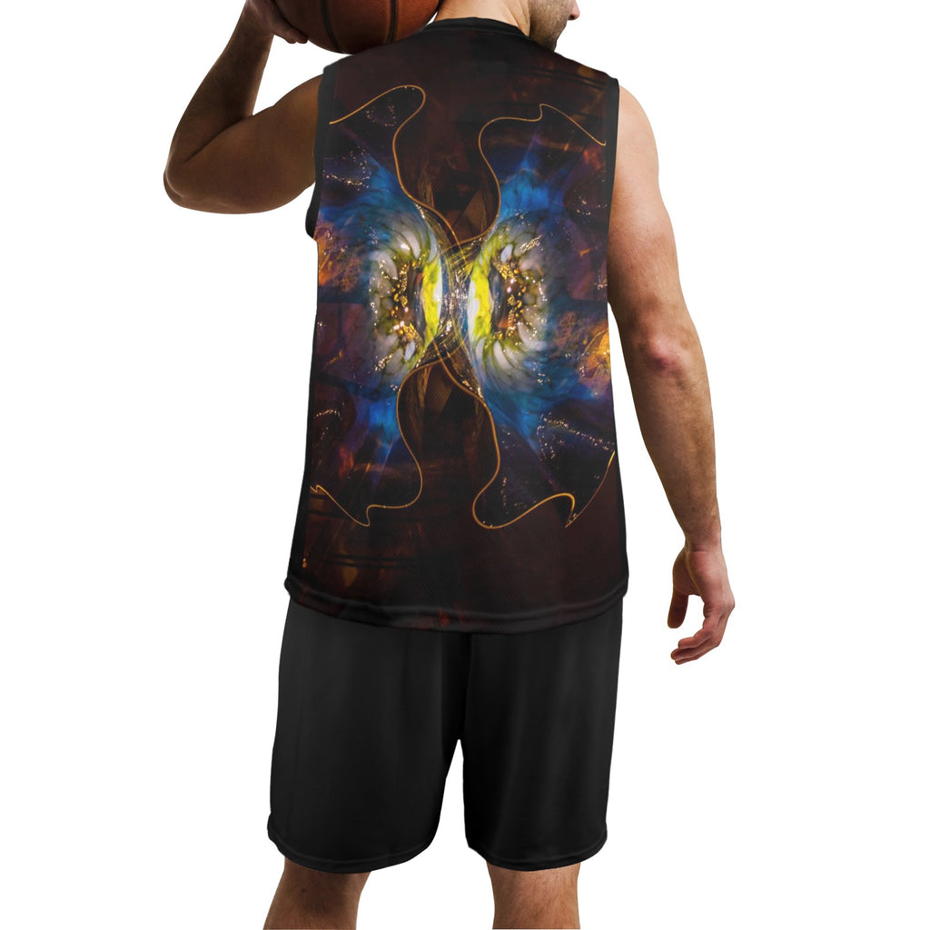 NDO Designs Men's V-Neck Basketball Uniform