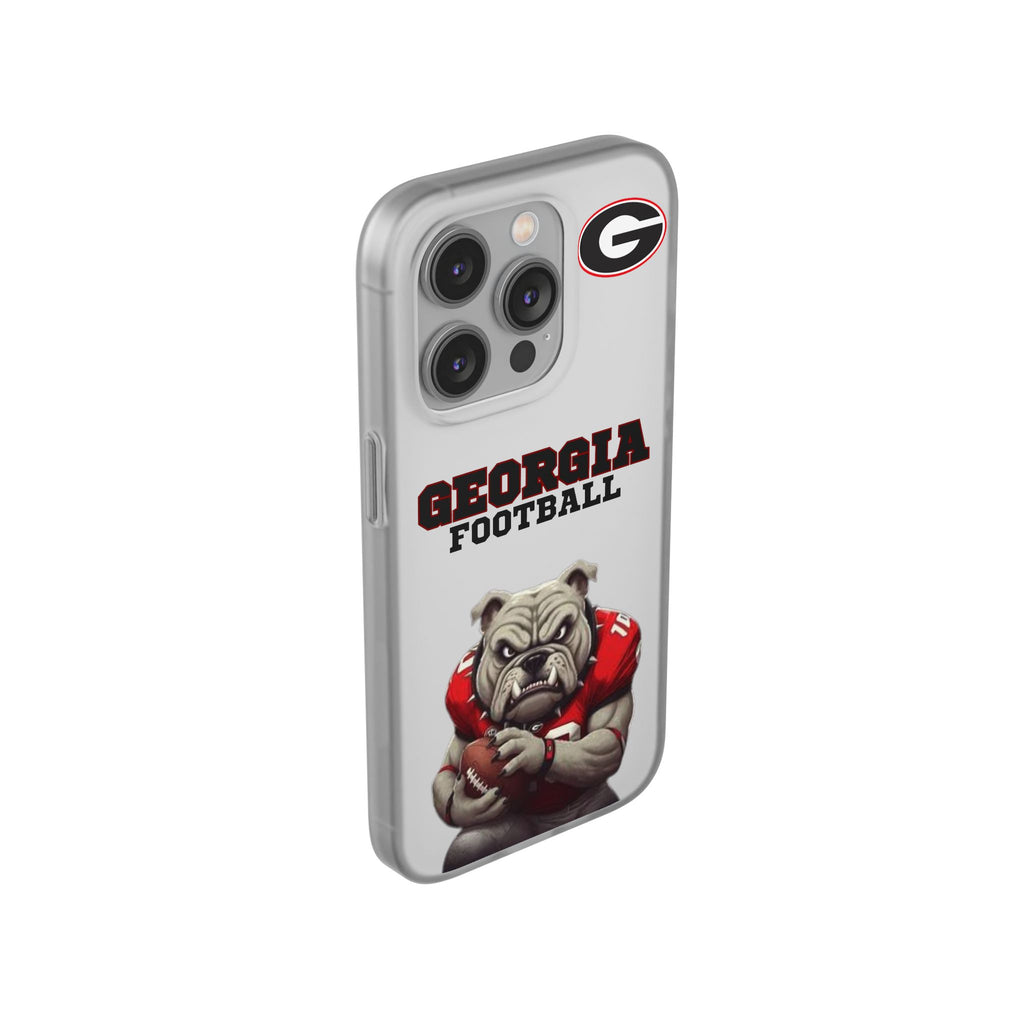 Bulldog Flexi Case for Georgia Fans, Sports Phone Cover, Football Gift, Personalized Phone Case, Pet Lovers Accessory