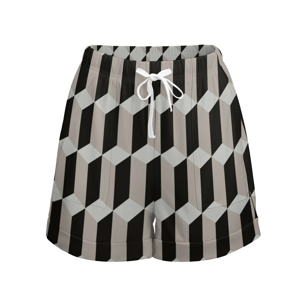 NDO Designs HP High Waist Loose Elastic Waist Shorts