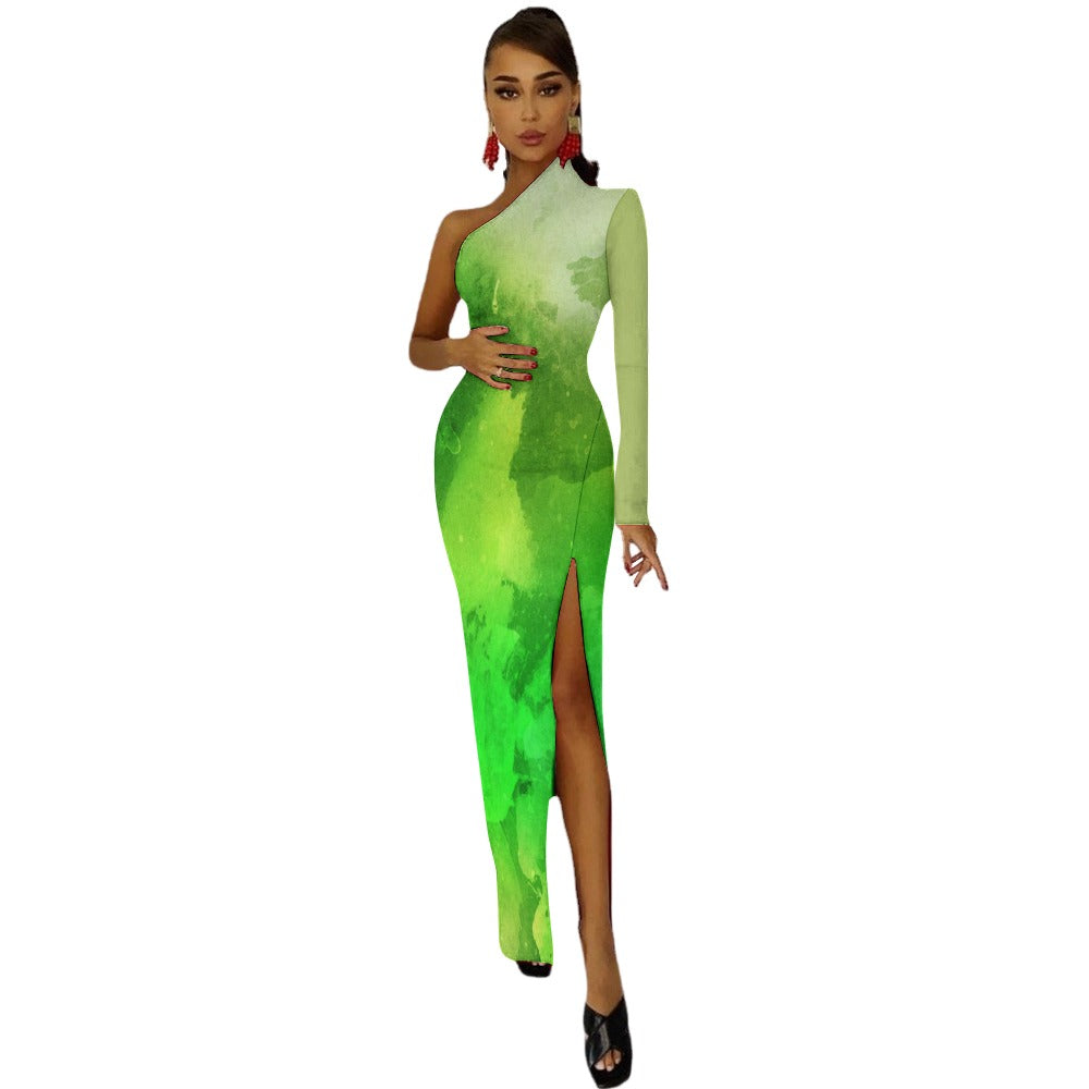 NDO Designs Half Sleeve Slit Dress