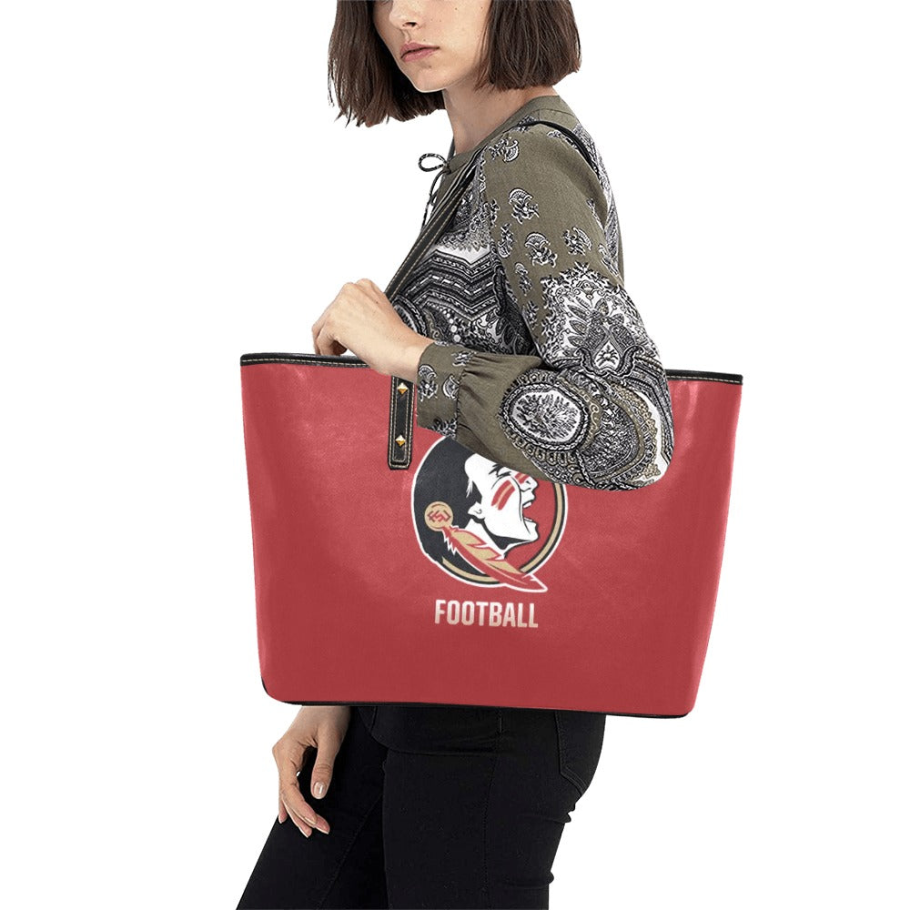NDO Designs-FSU Seminoles Football-PU Leather Tote Bag