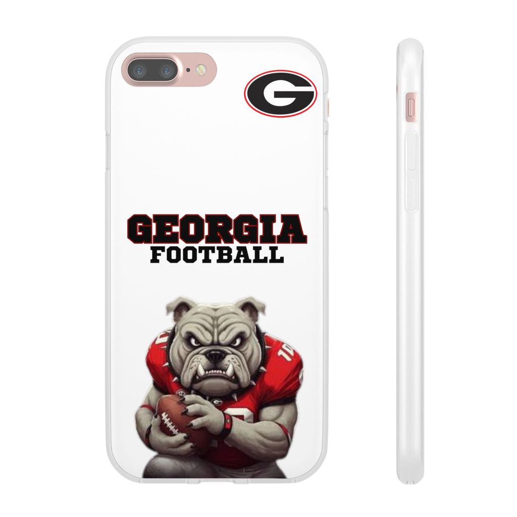 Bulldog Flexi Case for Georgia Fans, Sports Phone Cover, Football Gift, Personalized Phone Case, Pet Lovers Accessory