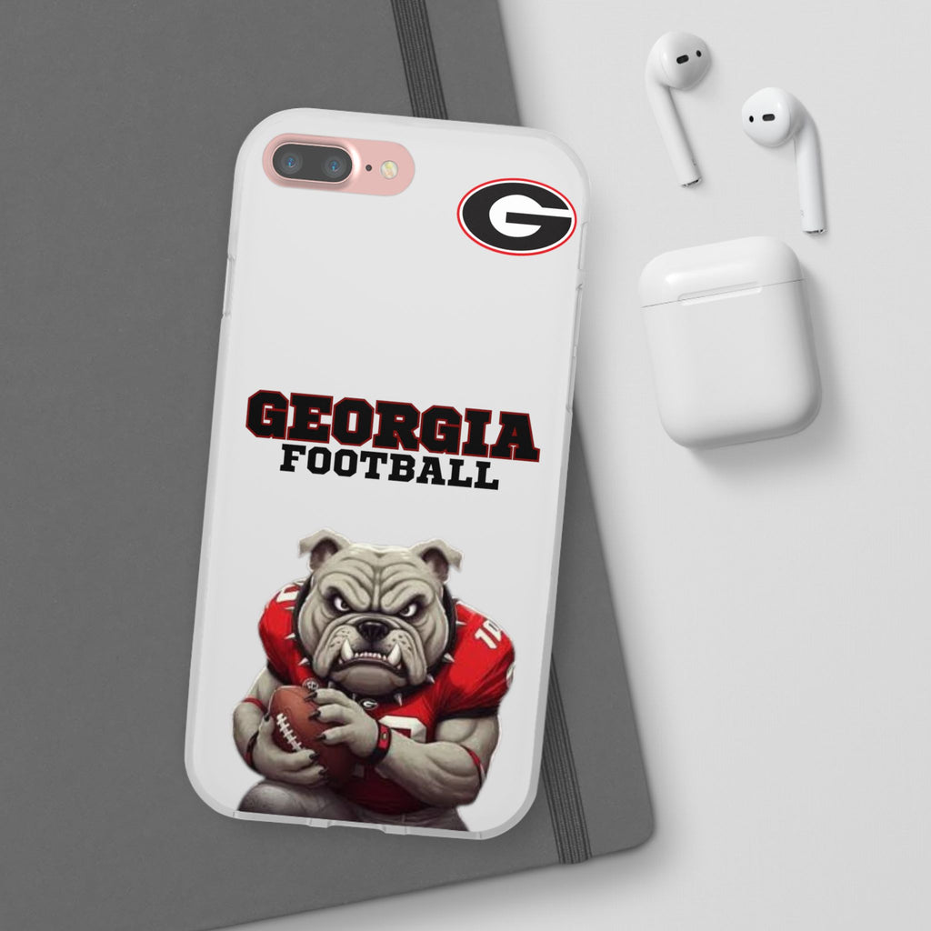 Bulldog Flexi Case for Georgia Fans, Sports Phone Cover, Football Gift, Personalized Phone Case, Pet Lovers Accessory