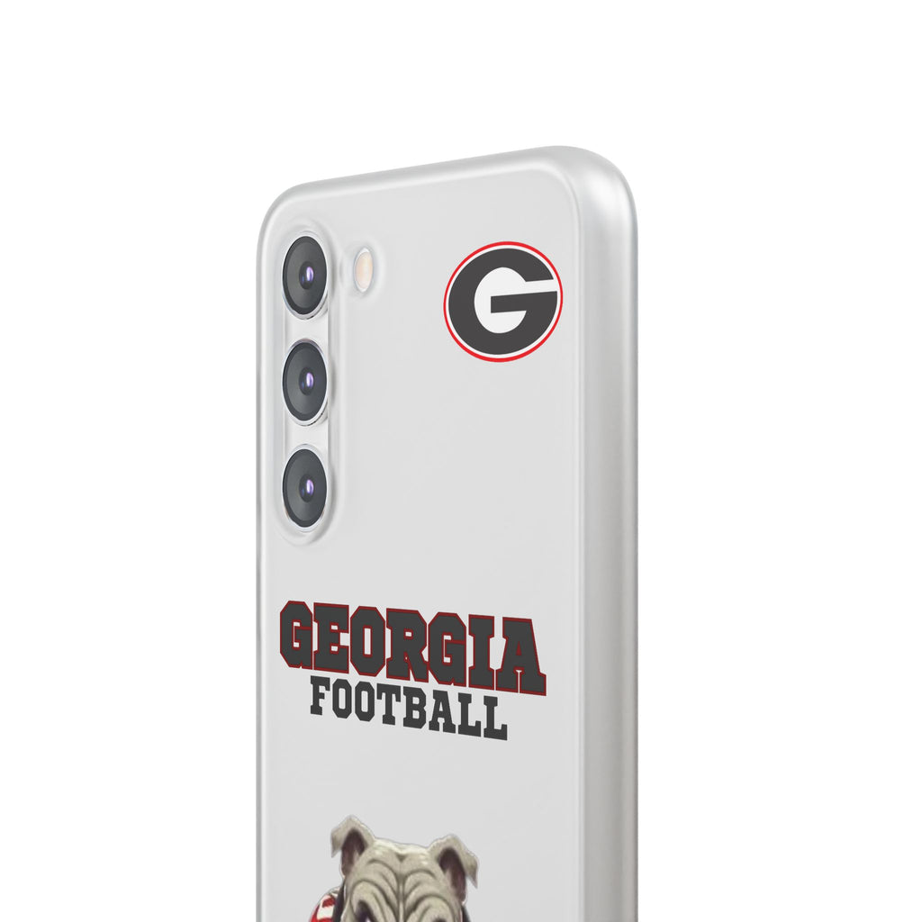 Bulldog Flexi Case for Georgia Fans, Sports Phone Cover, Football Gift, Personalized Phone Case, Pet Lovers Accessory