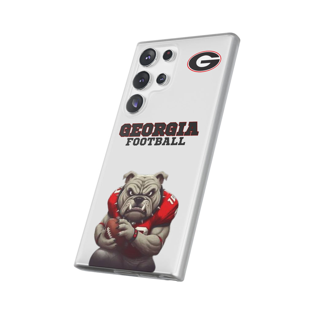 Bulldog Flexi Case for Georgia Fans, Sports Phone Cover, Football Gift, Personalized Phone Case, Pet Lovers Accessory