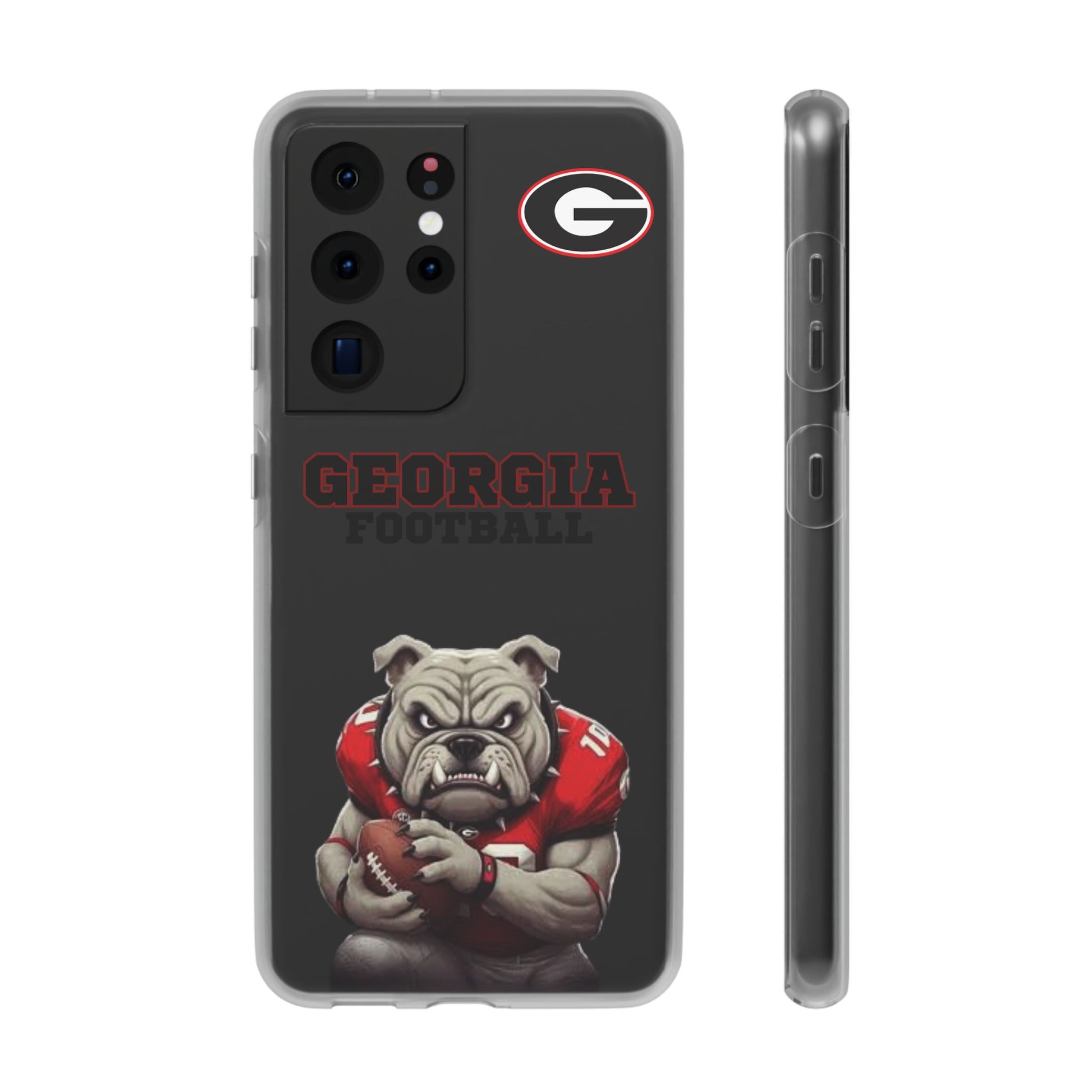 Bulldog Flexi Case for Georgia Fans, Sports Phone Cover, Football Gift, Personalized Phone Case, Pet Lovers Accessory