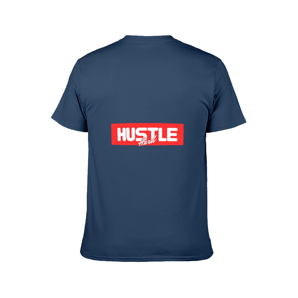 2025 New 150g Men's  Short Sleeve T-shirt-Blue Hustle (Red)