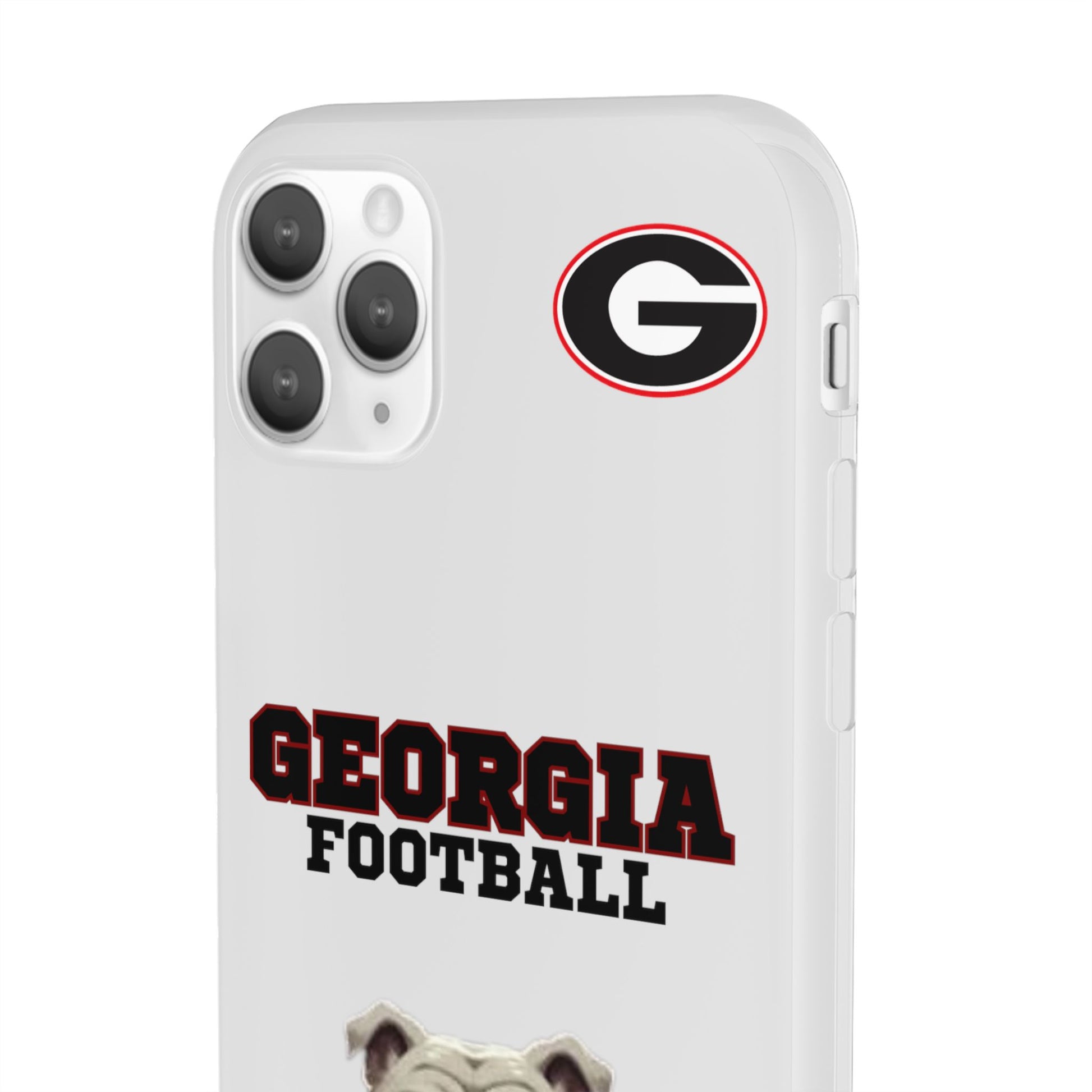 Bulldog Flexi Case for Georgia Fans, Sports Phone Cover, Football Gift, Personalized Phone Case, Pet Lovers Accessory