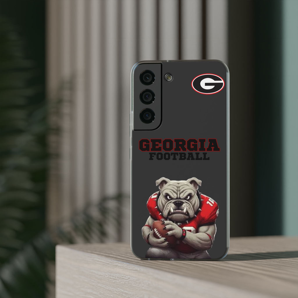 Bulldog Flexi Case for Georgia Fans, Sports Phone Cover, Football Gift, Personalized Phone Case, Pet Lovers Accessory