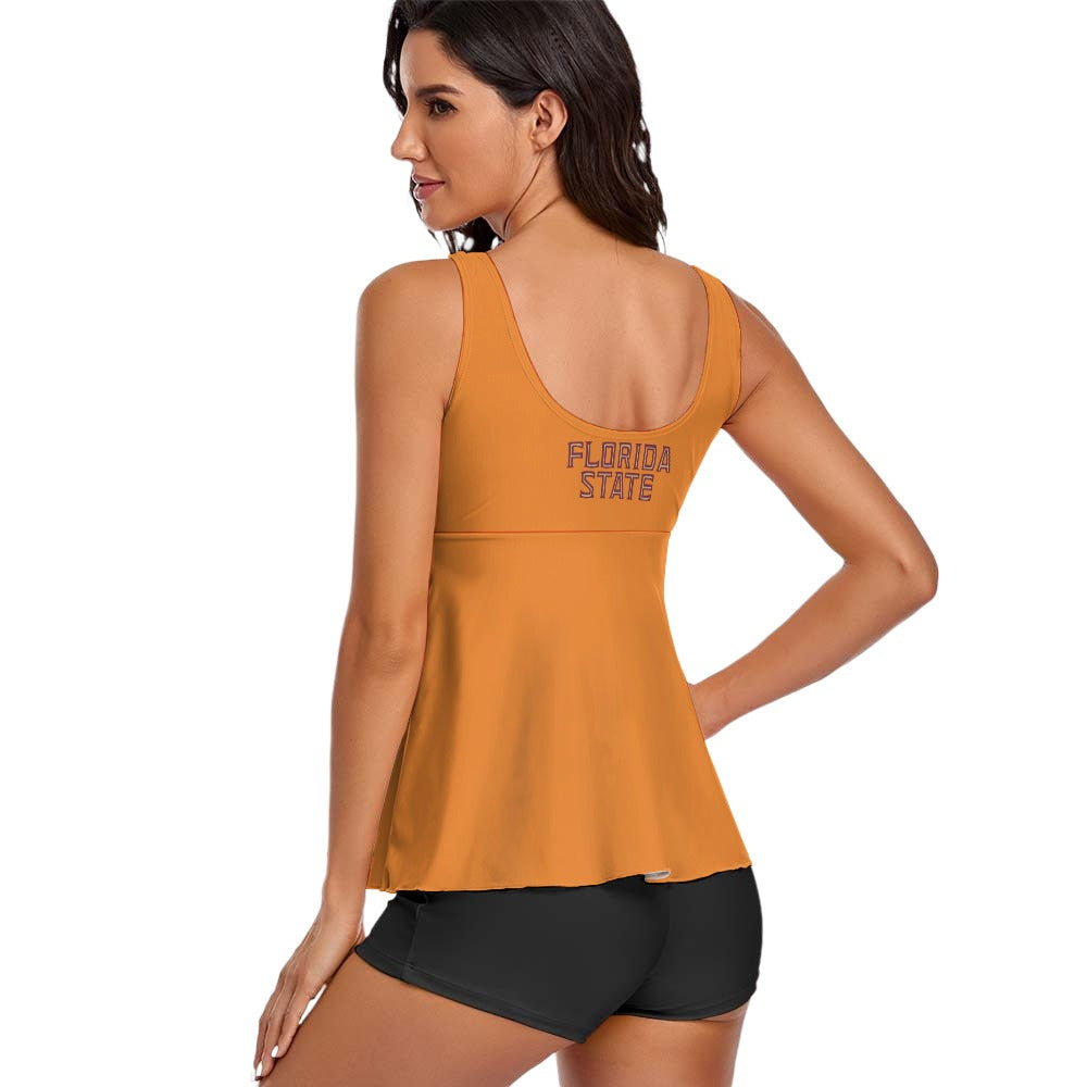 NDO Designs-FSU State Football Ladies Sleeveless Comfortable Split Swimwear