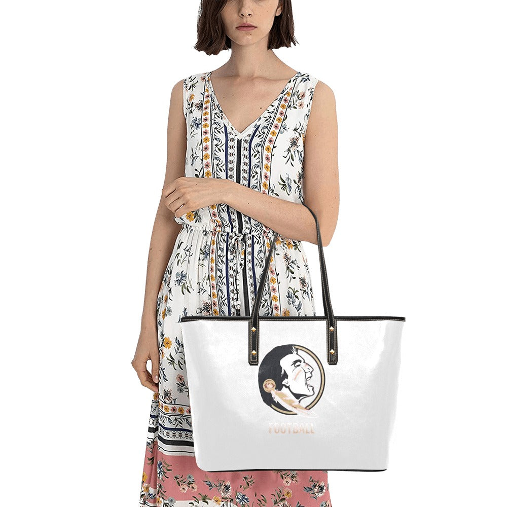 NDO Designs-FSU Seminoles Football-PU Leather Tote Bag
