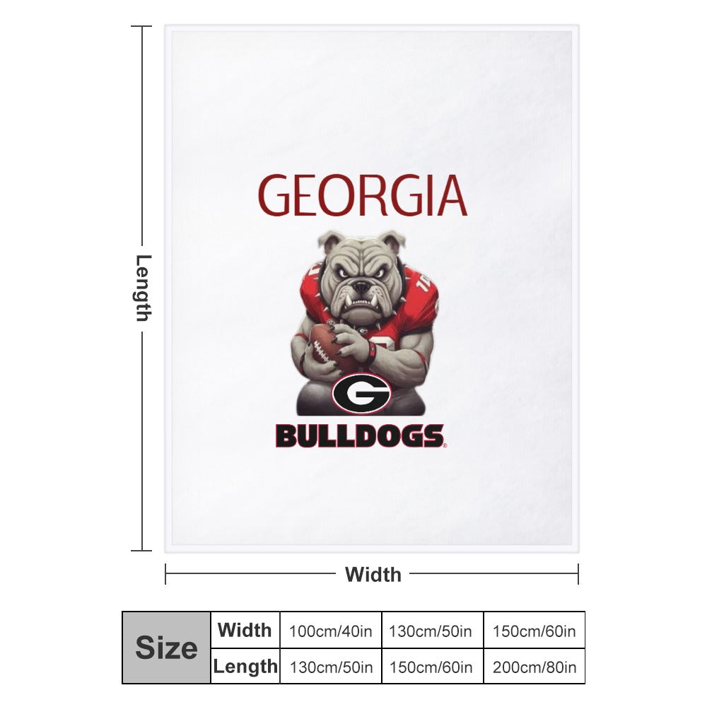 NDO Designs-GA Bulldogs Super Soft Flannel Blanket Multiple Sizes