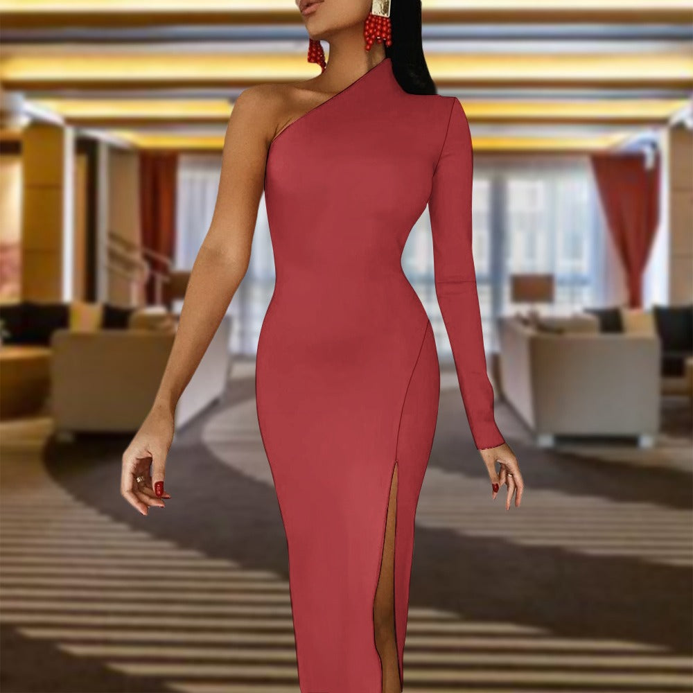 NDO Designs Half Sleeve Slit Dress
