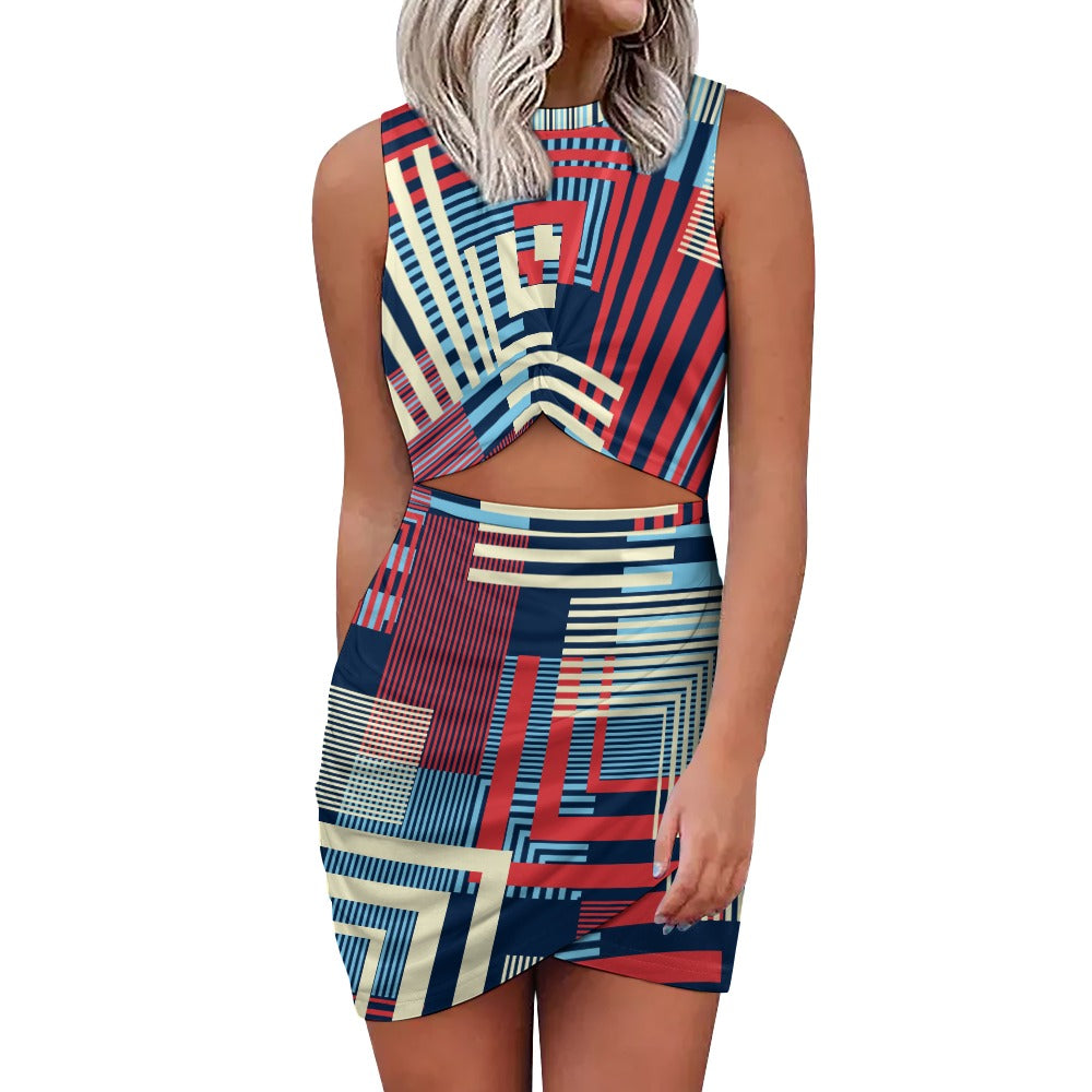 Navel-Baring Cross-Fit Hip Skirt