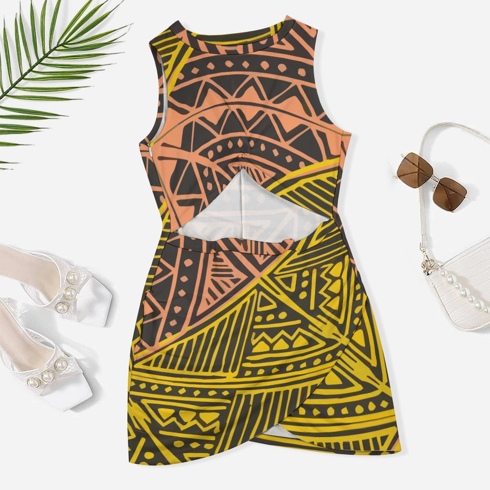 Navel-Baring Cross-Fit Hip Skirt