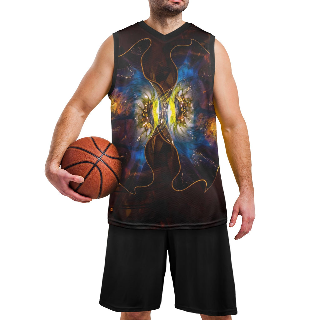 NDO Designs Men's V-Neck Basketball Uniform
