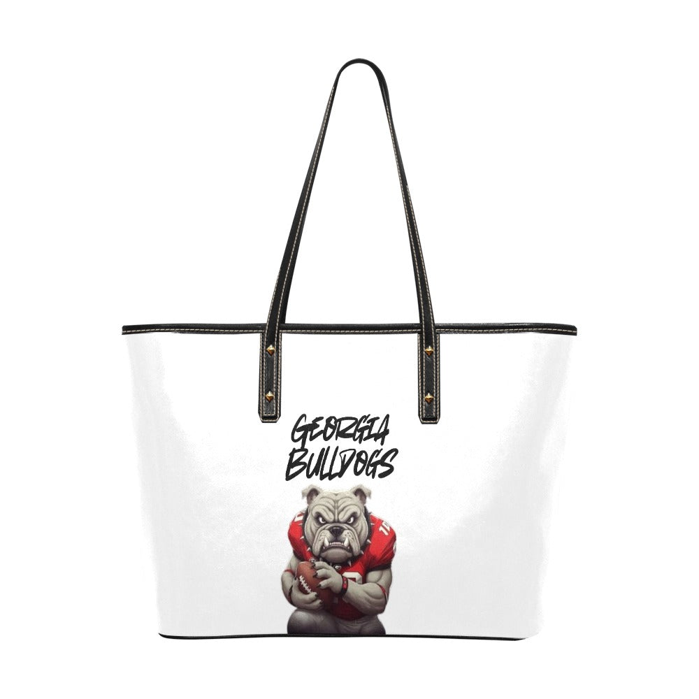 NDO Designs-GA Bulldogs-PU Leather Tote Bag