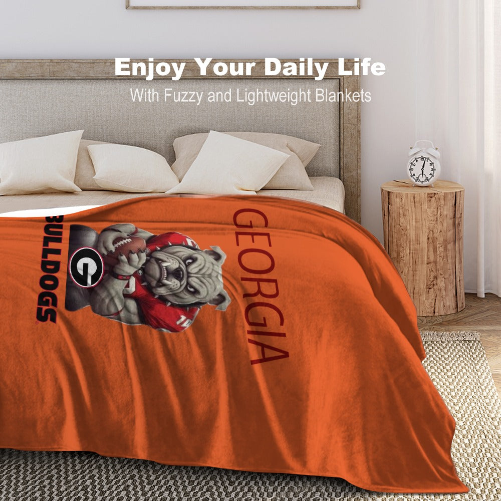 NDO Designs-GA Bulldogs Super Soft Flannel Blanket Multiple Sizes