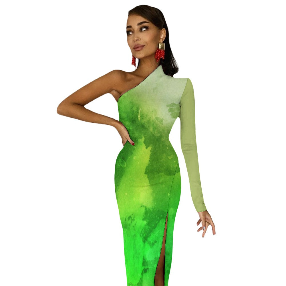 NDO Designs Half Sleeve Slit Dress