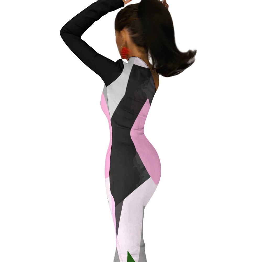 NDO Designs Half Sleeve Slit Dress