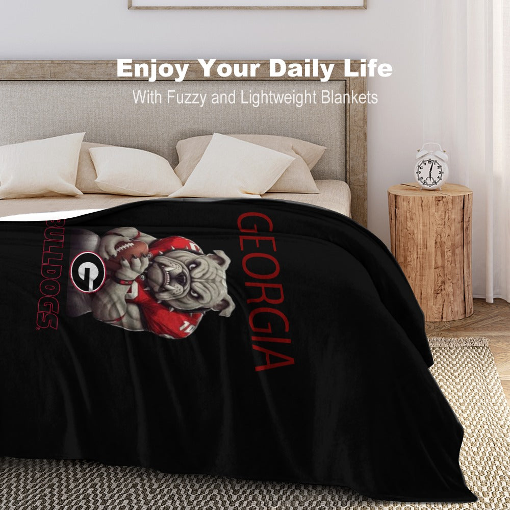 NDO Designs-GA Bulldogs Super Soft Flannel Blanket Multiple Sizes
