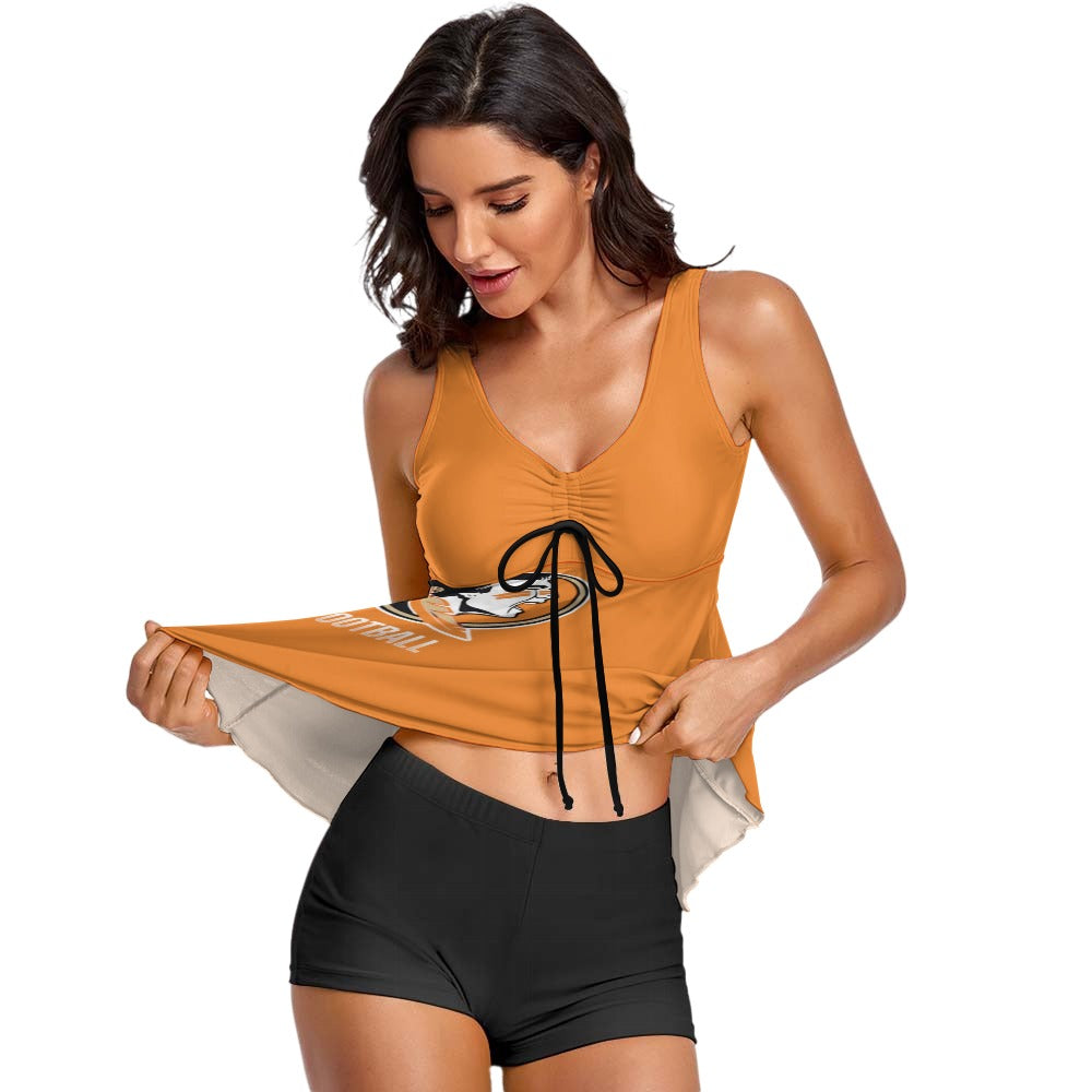 NDO Designs-FSU State Football Ladies Sleeveless Comfortable Split Swimwear