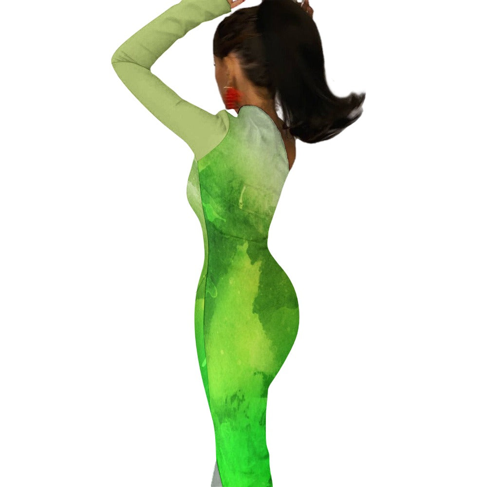 NDO Designs Half Sleeve Slit Dress