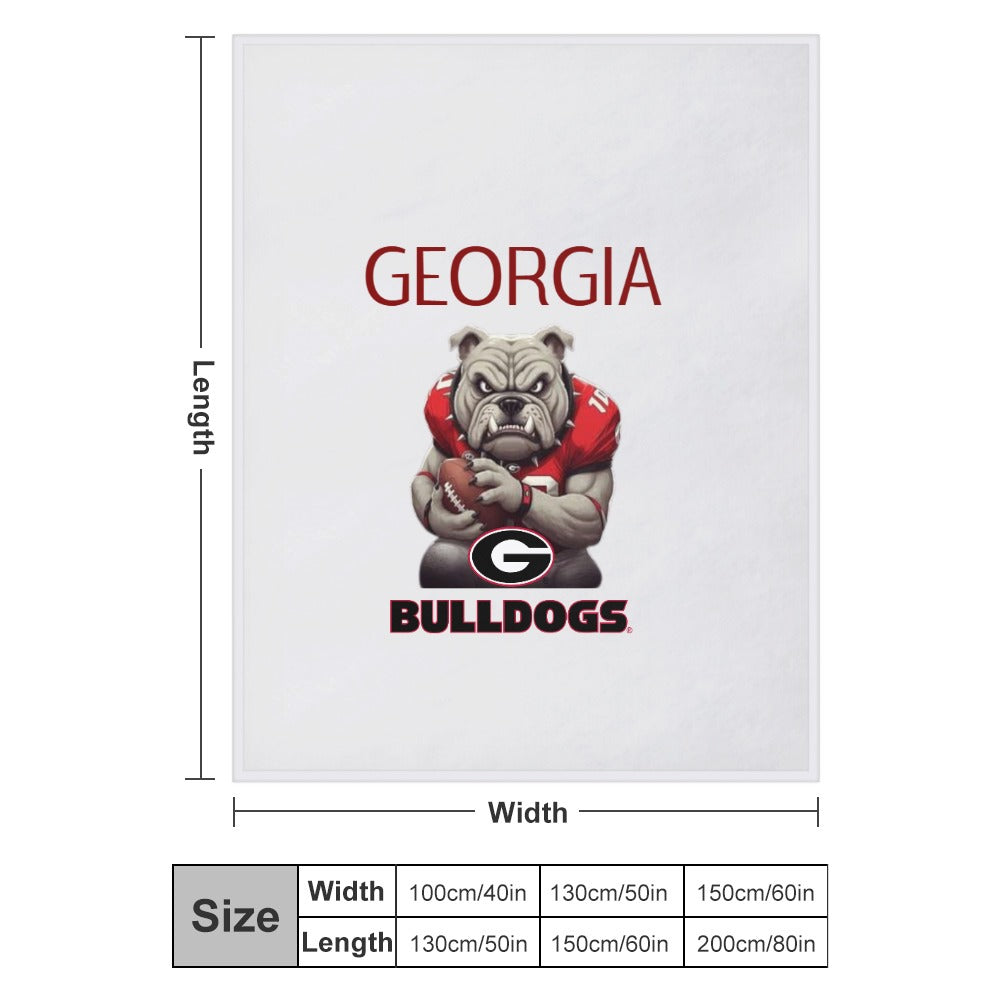 NDO Designs-GA Bulldogs Super Soft Flannel Blanket Multiple Sizes