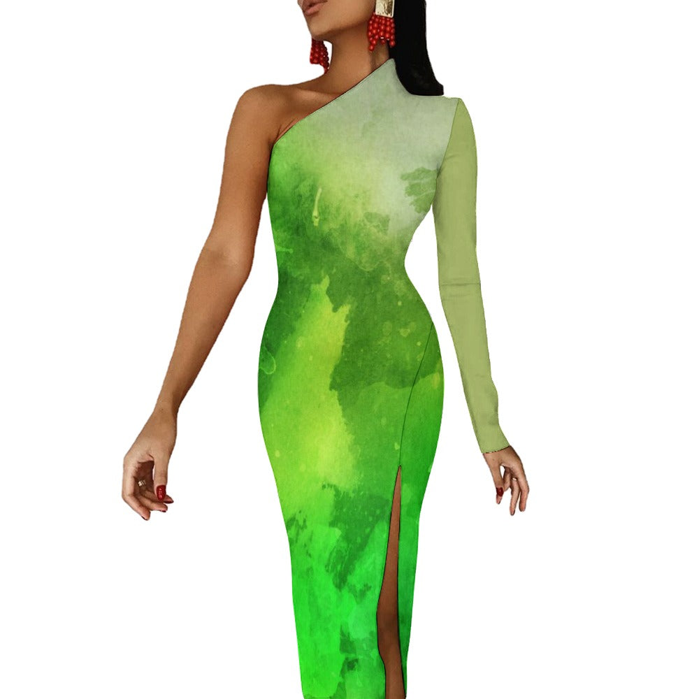 NDO Designs Half Sleeve Slit Dress