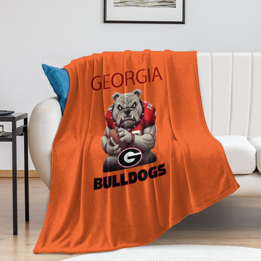 NDO Designs-GA Bulldogs Super Soft Flannel Blanket Multiple Sizes
