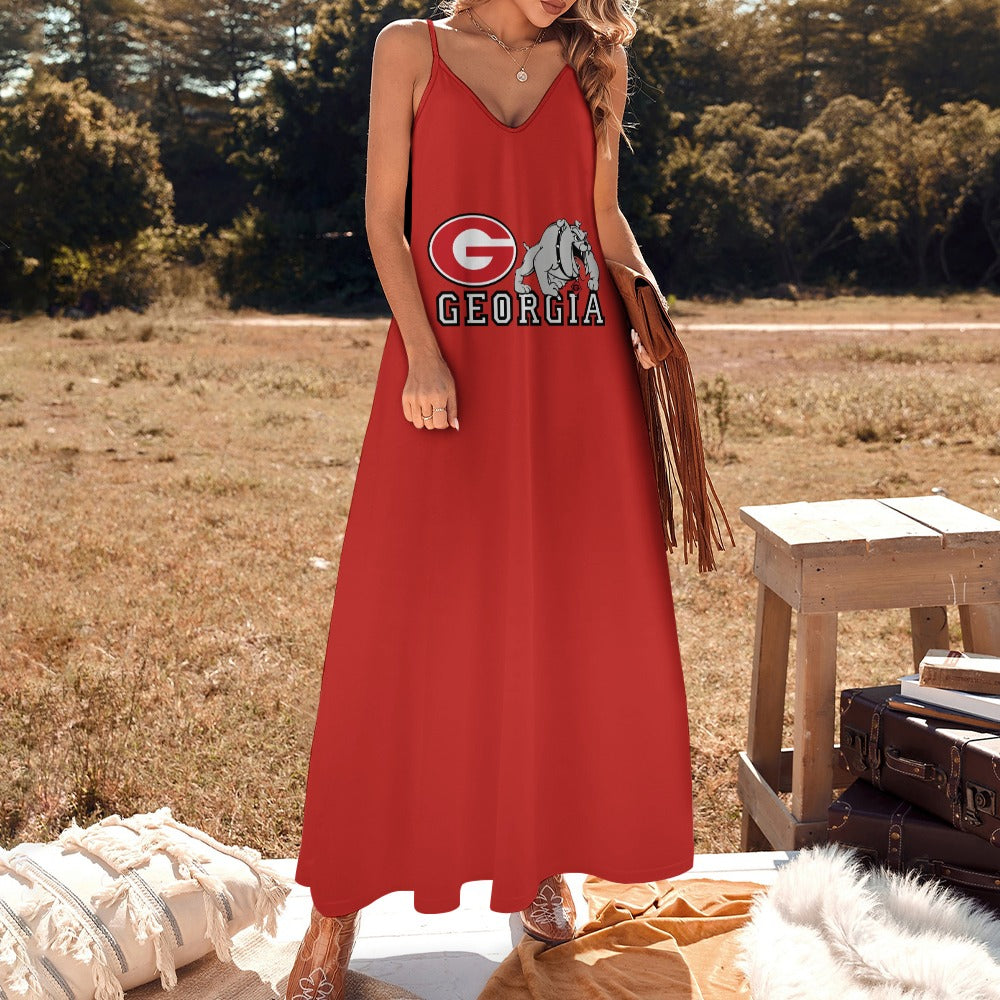 NDO Designs-Georgia Bulldogs-GA-Sling Ankle Long Dress