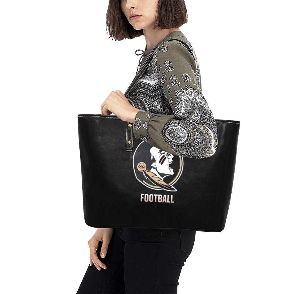 NDO Designs-FSU Seminoles Football-PU Leather Tote Bag