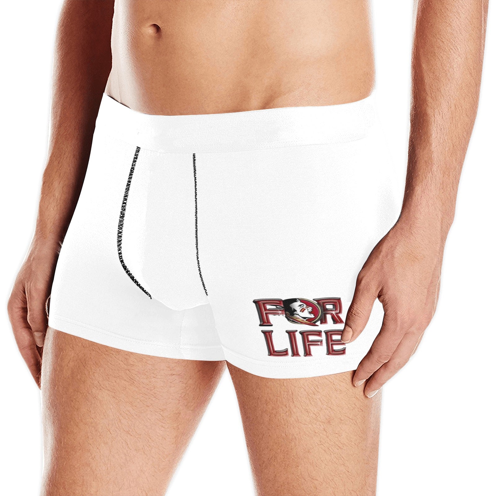 NDO Designs-FSU Football-Florida State-Men's Boxer Briefs with Custom Waistband (L10)