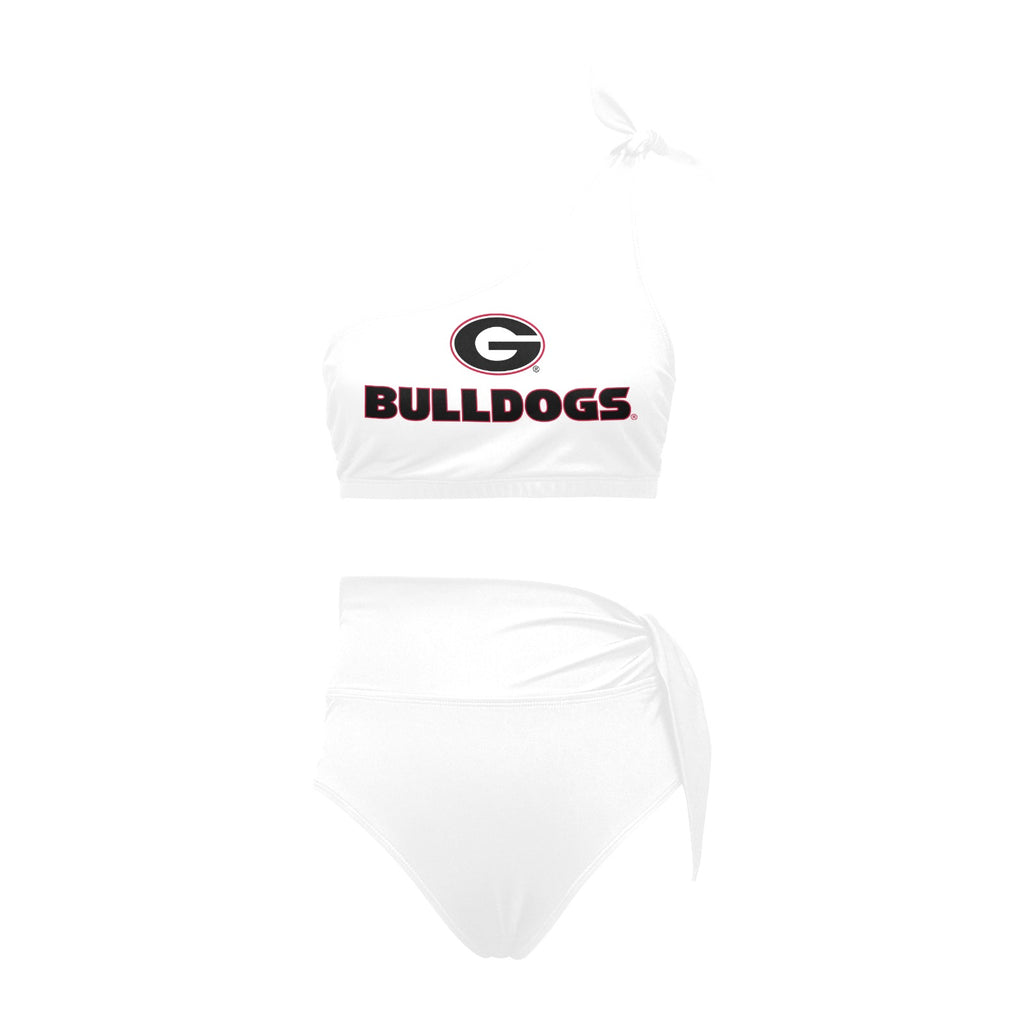 NDO Designs GA Bulldogs-High Waisted One Shoulder Bikini Set (S16)