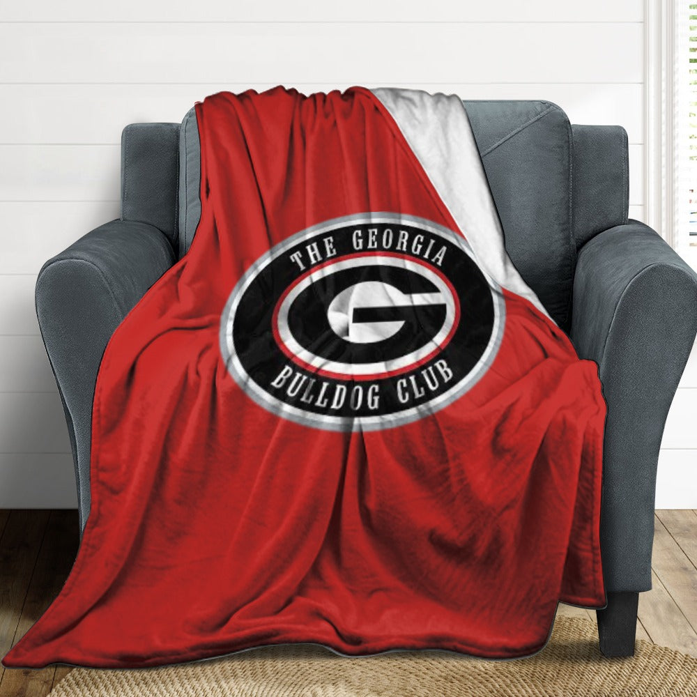 NDO Designs-GA Bulldogs Super Soft Flannel Blanket Multiple Sizes