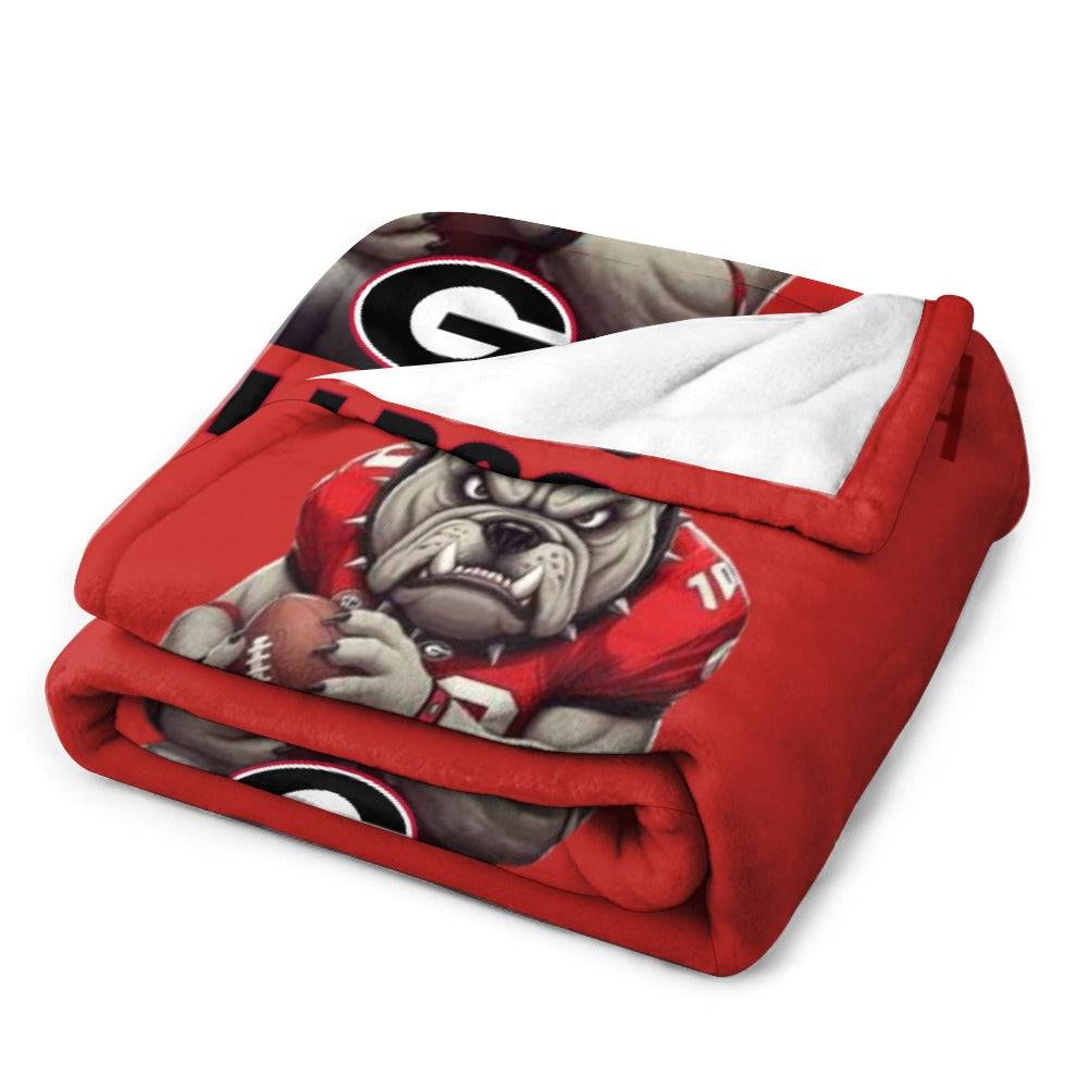 NDO Designs-GA Bulldogs Super Soft Flannel Blanket Multiple Sizes
