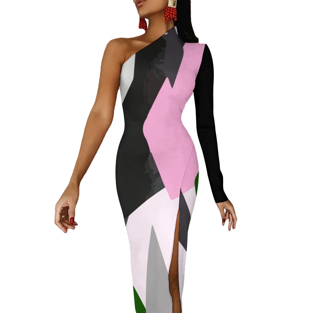 NDO Designs Half Sleeve Slit Dress