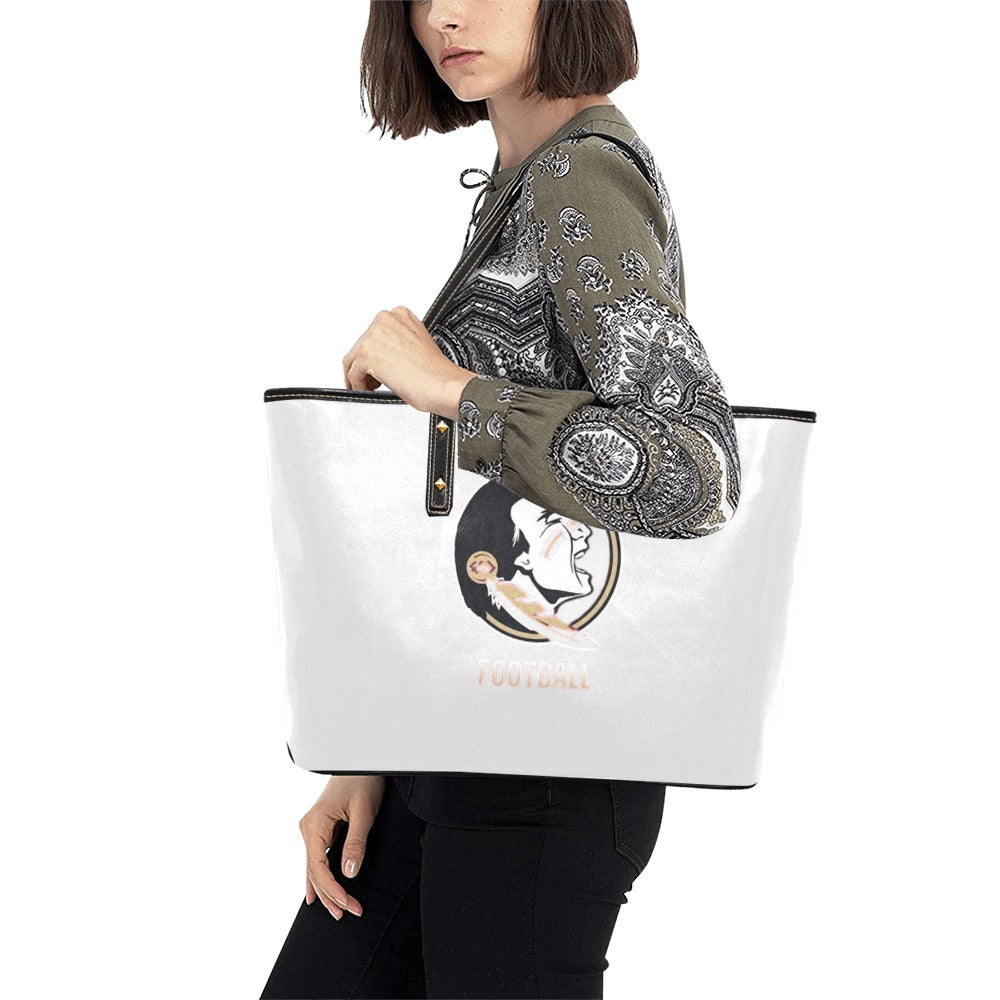 NDO Designs-FSU Seminoles Football-PU Leather Tote Bag
