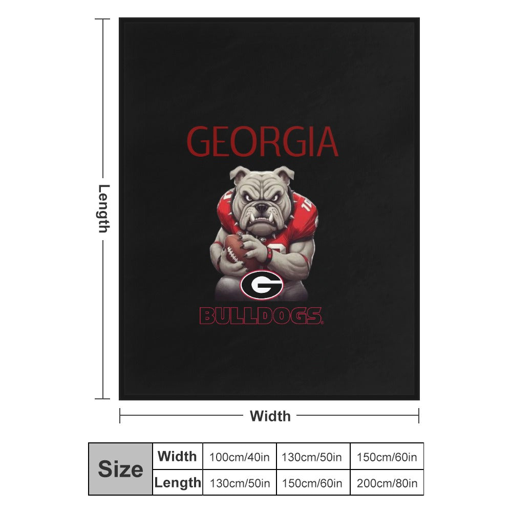 NDO Designs-GA Bulldogs Super Soft Flannel Blanket Multiple Sizes