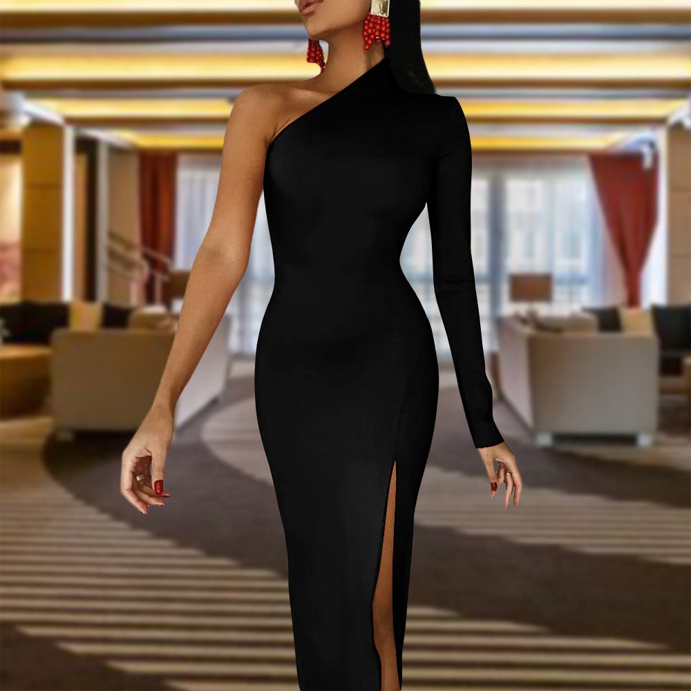 NDO Designs Half Sleeve Slit Dress