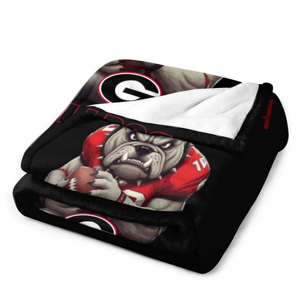 NDO Designs-GA Bulldogs Super Soft Flannel Blanket Multiple Sizes