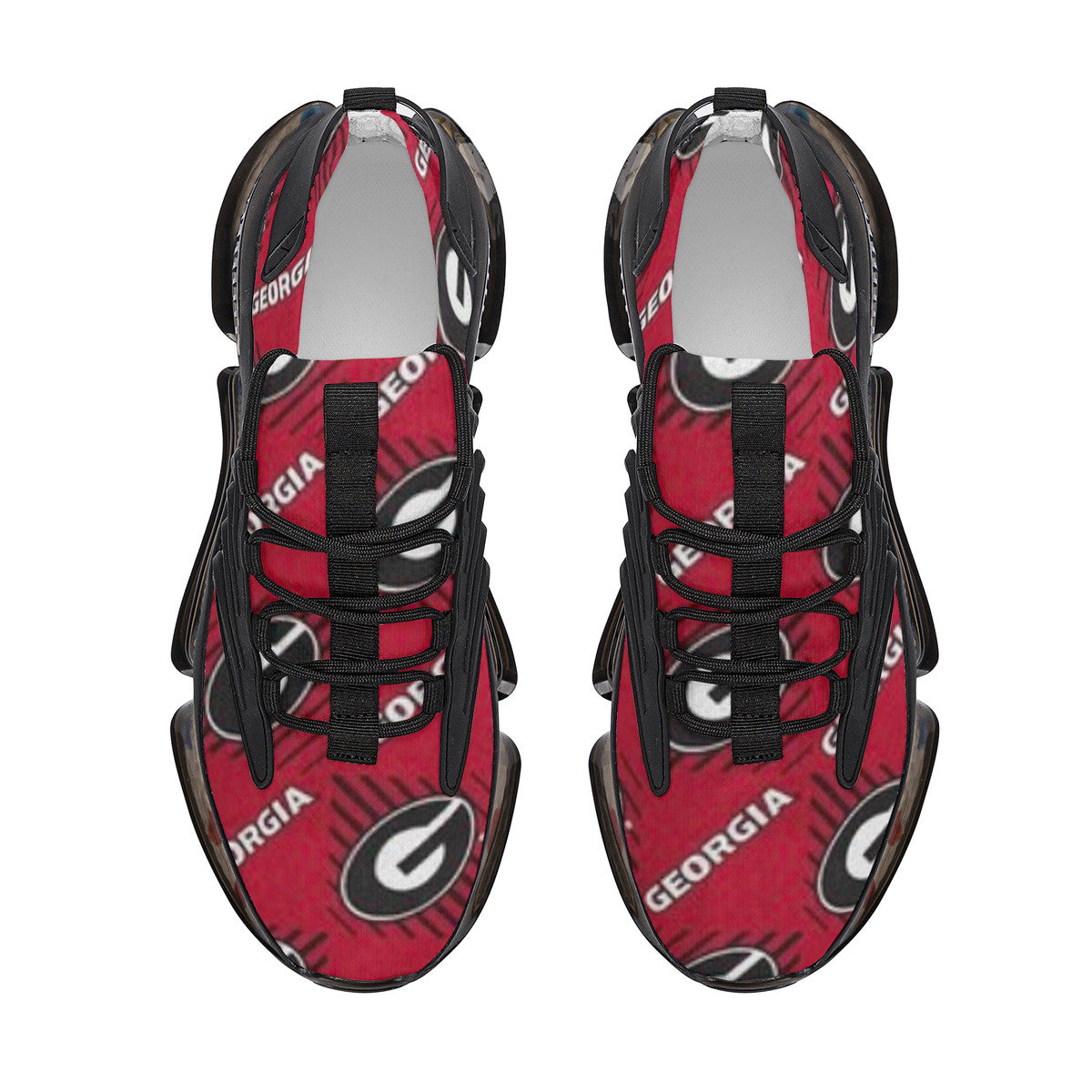 NDO-GA Bulldogs-ALl Over SF_S36 Air Max React Sneakers - Black