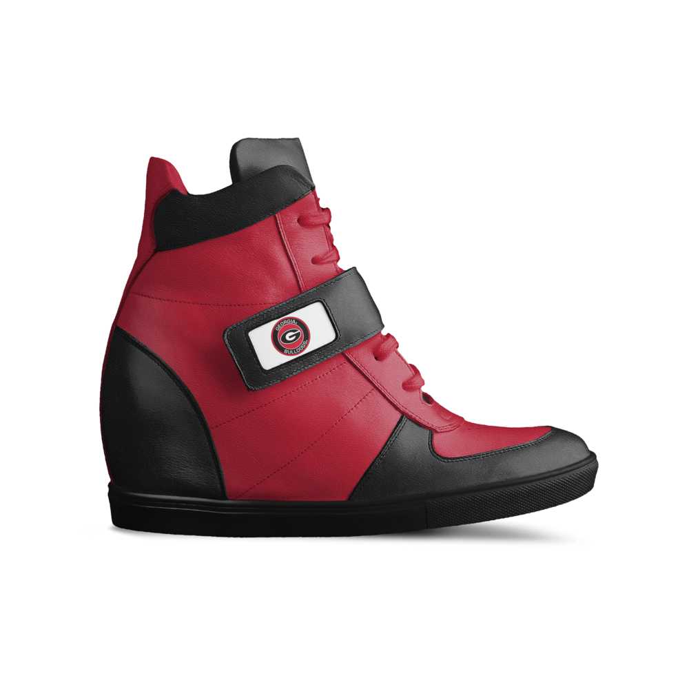 NDO Designs GA Bulldogs Limited Edition Woman's High Top Wedge Sneaker By Tina