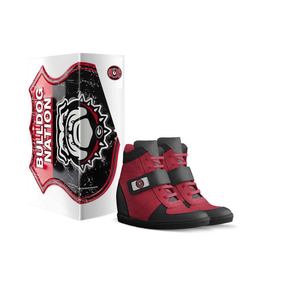 NDO Designs GA Bulldogs Limited Edition Woman's High Top Wedge Sneaker By Tina