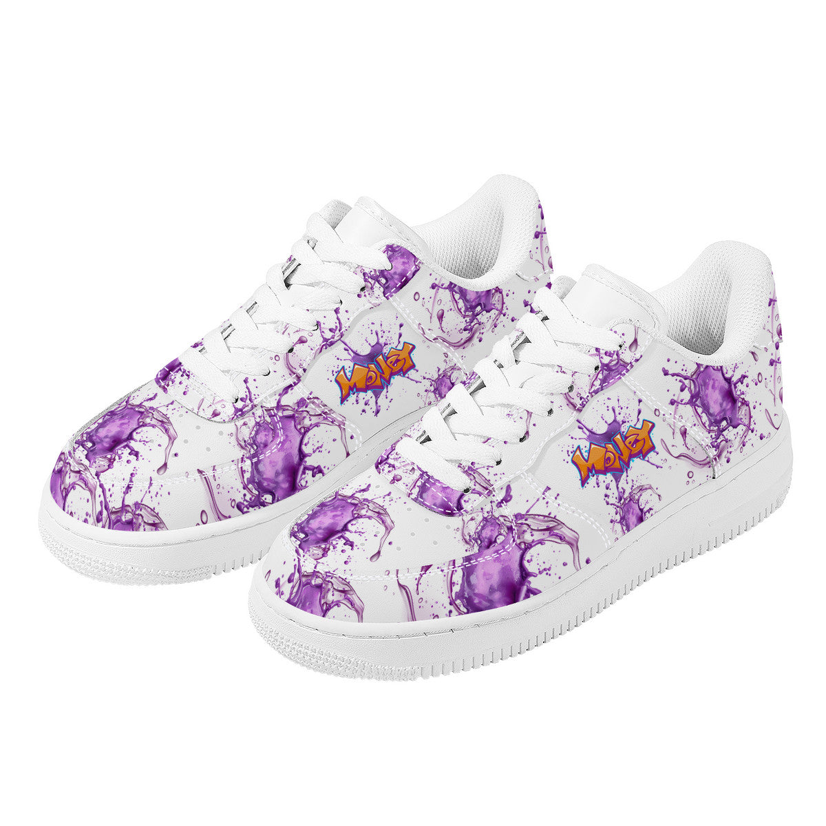 NDO Purple Money Splat -SF_F8 Low Top Sneaker