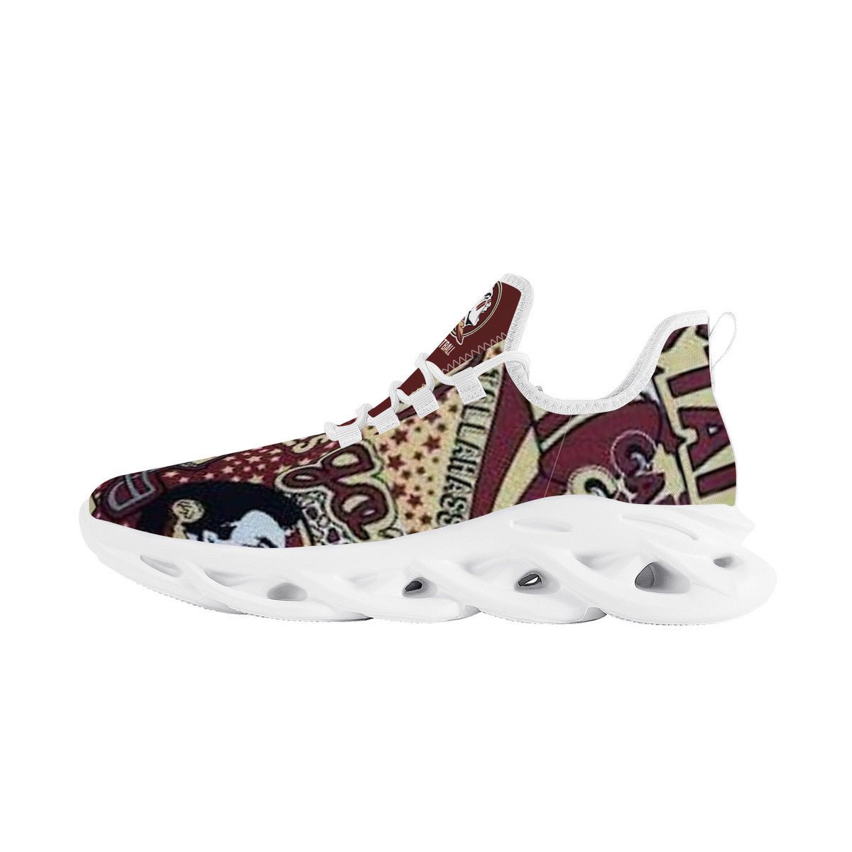 NDO-FSU Seminoles Football SF_K14 Flex Control Sneaker - White